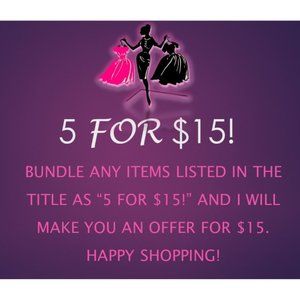 5 FOR $15! Bundle 👛👛👛👛👛